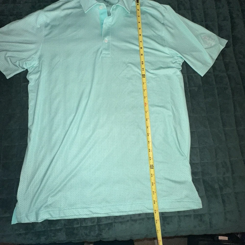 Puma Mens Short Sleeve Polo Shirt Medium (M) Teal Golf Prep